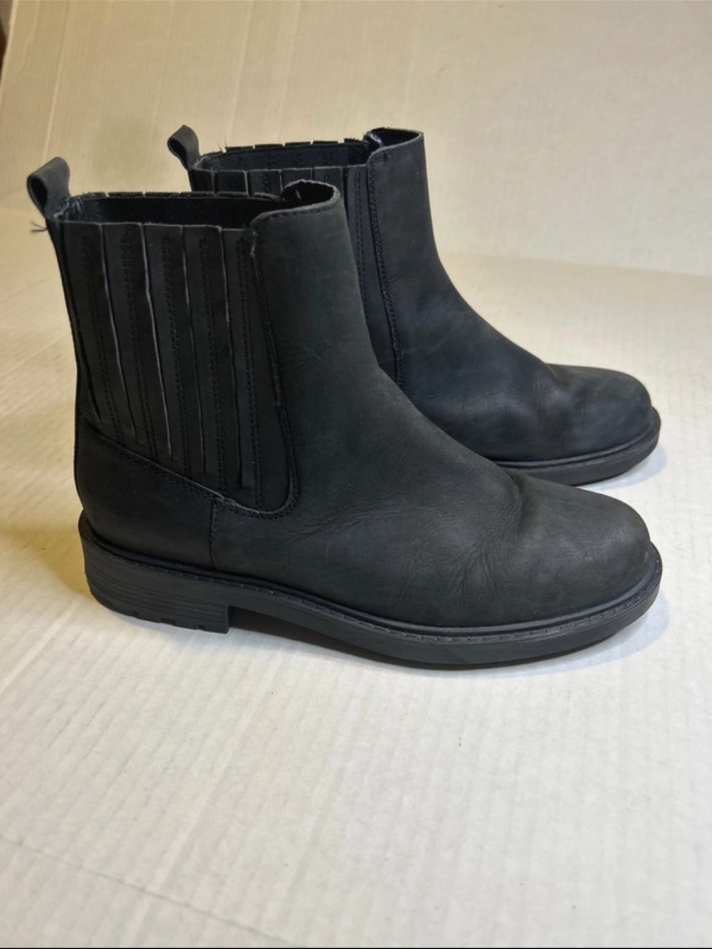 Clarks Black Chelsea Ankle Boots - Women's Slip-On Booties